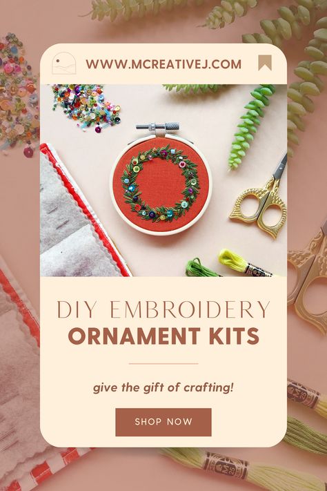 DIY Embroidered Ornament Craft Kits

I have designed a handful of ornament kits for you to stitch! These kits are all beginner-friendly and great for adding something special to your tree or to give as a gift (stitched or in the box). Embroidered Ornaments, Embroidered Christmas Ornaments, Stamped Embroidery Kit, Embroidery Ornaments, Ornament Craft, Embroidery Supplies, Ornament Kit, Embroidery For Beginners, Ornament Crafts