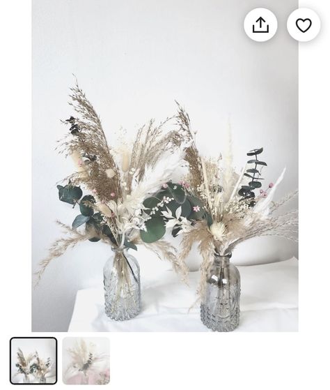 Bouquet With Pampas, Table Bouquet, Eucalyptus Centerpiece, Grass Centerpiece, Deco Champetre, Boho Table, Grass Wedding, Eucalyptus Wedding, Deco Floral