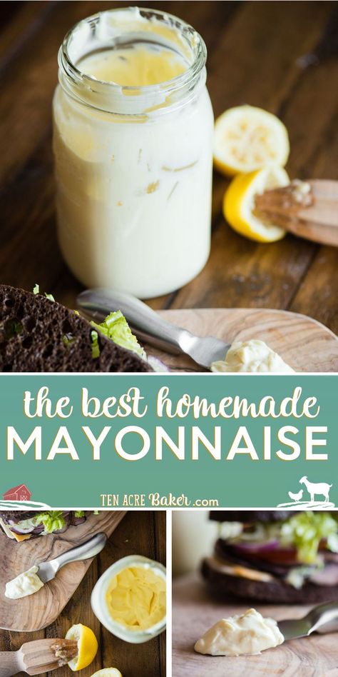 Homemade Mayonnaise is such an easy recipe to make that it only takes a few minutes. This  recipe turns out creamy and thick and tastes so good! Find out how my mayo recipe turns out perfect every time. It has to do with both the mixing technique and the ingredients. Curious? #mayo #mayonnaise #recipe #howtomake #best Paleo Mayonnaise, Homemade Mayonnaise Recipe, Mayo Recipe, Homemade Mayo, Mayonnaise Recipe, Homemade Condiments, Condiment Recipes, Homemade Mayonnaise, Hairstyles For Kids