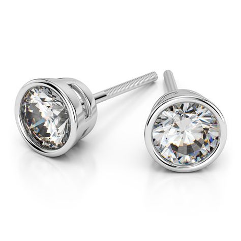 Bezel Diamond Stud Earrings in White Gold http://www.brilliance.com/diamond-stud-earrings#Bezel-Stud-Earrings Bezel Earrings, Bezel Set Diamond, Natural Diamond Engagement Ring, Men Diamond Ring, Diamond Stud Earrings, Diamond Stud, Bezel Diamond, Gemstone Engagement Rings, Diamond Bracelets