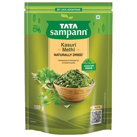 Kasuri Methi, Spices Packaging, Drinks Packaging Design, Fenugreek Leaves, Food Advertising, Gourmet Foods, Nutrient Rich Foods, Creative Packaging Design, Consumer Products