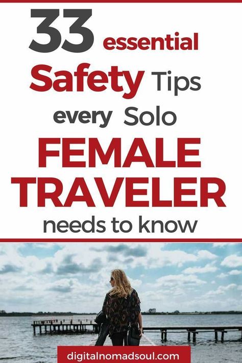 Traveling alone can sometimes be scary; especially, if you are a solo female traveler. But worry no more! Here are the best travel safety tips that helped me travel safely through more than 80 countries around the world. #traveltips #travelhacks #travelsafety #femaletraveler #solotraveling Travel Safety Tips, Traveling Alone, Solo Travel Tips, Travel Safety, Going On A Trip, Solo Female Travel, Safe Travel, Travel Alone, Packing Tips For Vacation