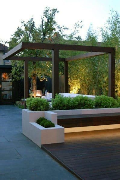 Moderne Have, Modern Patio Design, Outdoor Patio Designs, Modern Backyard Landscaping, Modern Pergola, Backyard Pergola, Modern Backyard, Outdoor Gardens Design, Paul Newman