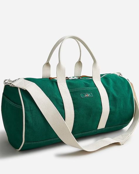 J.Crew: Limited-edition Canvas Duffel Bag For Men Canvas Duffel Bag, Yoga Bag, Types Of Bag, Fun Fact, Duffel Bag, 100 Percent, Carousel, Limited Editions, Style Icons