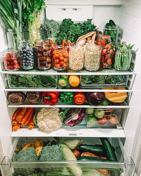 Healthy Fridge, National Nutrition Month, Aesthetic Foods, Nutrition Month, Vegan Inspiration, Vegan Bowls, Vegan Cookbook, Eat The Rainbow, Fresh Fruits And Vegetables