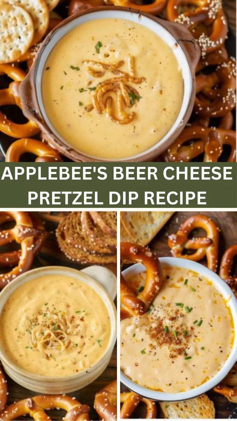 Savor the taste of Applebee’s with our Beer Cheese Pretzel Dip recipe. Perfect for any occasion, this easy-to-make dip is a crowd favorite! The Best Pretzel Recipe, Bacon Beer Cheese Dip, Applebees Beer Cheese Dip For Pretzels, Apple Bees Beer Cheese Dip Recipe, German Cheese Dip, Bar Cheese Recipe, Football Sunday Food Dinners, Dips For Football Season, Cheese Dip For Soft Pretzels