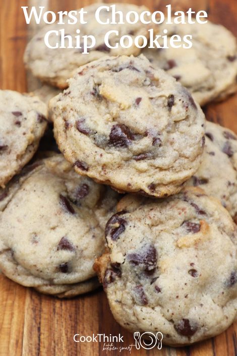 The Worst Chocolate Chip Cookies - CookThink Worst Chocolate Chip Cookie Recipe, Worst Chocolate Chip Cookies, Cookie Recipe Chocolate Chip, The Best Chocolate Chip Cookies Recipe, Chocolate Chips Cookies, Best Chocolate Chip Cookies Recipe, Chocolate Oatmeal Cookies, Cookie Spread, Chocolate Chip Cookie Recipe