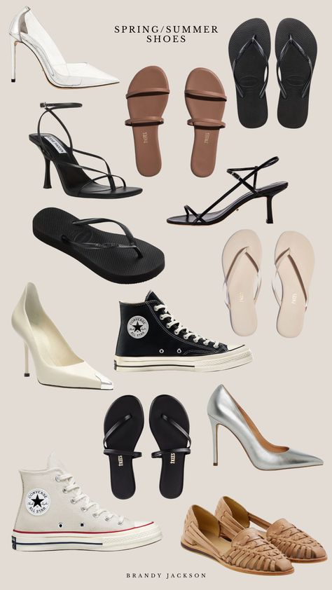 Shoes Guide For Women, Wardrobe Essentials Shoes, Summer Footwear 2023, Shoe Staples Capsule Wardrobe, Capsule Shoes Wardrobe, Basic Bags Capsule Wardrobe, Basic Footwear For Women, Summer Shoes Capsule, Spring Shoes Aesthetic