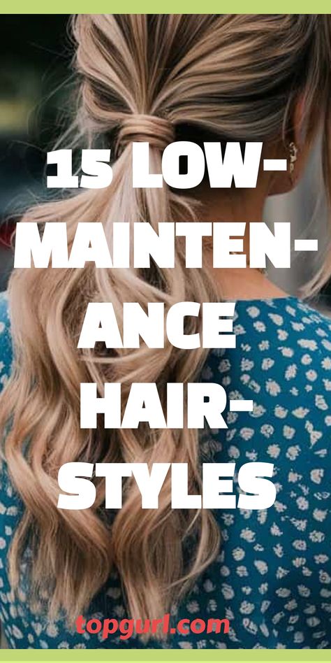 Low-Maintenance Hairstyles Quick Second Day Hairstyles, No Effort Hairstyles, Easy Low Maintenance Hairstyles, Hair Styles For Working Out, Low Effort Hairstyles, Low Maintenance Hair Styles, Cute Lazy Hairstyles, Easy Casual Hairstyles, Low Maintenance Hairstyles