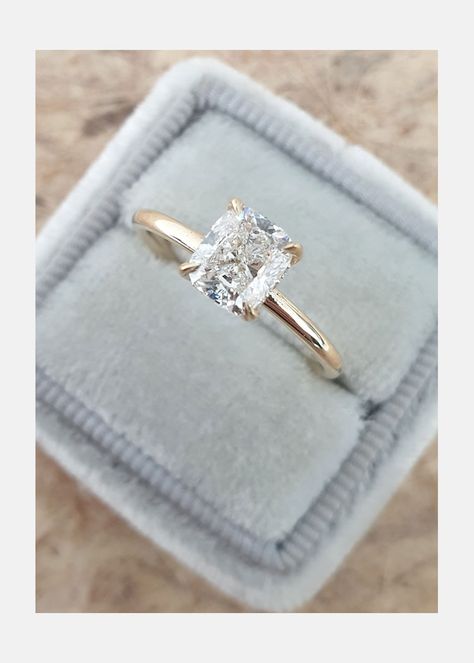 One Carat Diamond Engagement Ring, Gold Band Engagement Rings Square, Cushion Cut Engagement Ring 1 Carat, 1 Carat Cushion Cut Engagement Ring, Gold Engagement Rings Square, Cushion Engagement Ring 1 Carat, Small Cushion Engagement Ring, Engagement Rings Square Gold, 1 Carat Cushion Engagement Ring