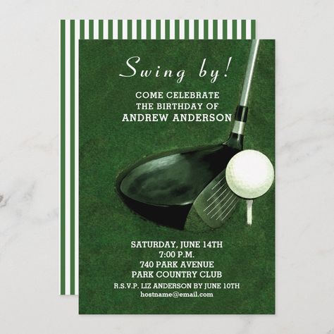 Fore Party, Golf Birthday Party Invitations, Golf Tournament Ideas Fundraising, Golf Theme Party, Golf Invitation, Golf Party Decorations, Golf Birthday Party, Golf Event, Golf Party