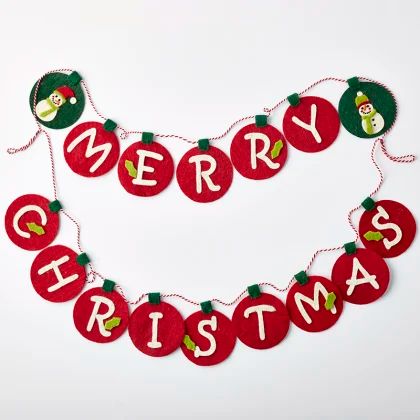 Classroom Christmas Decorations, Felt Bunting, Paper Christmas Decorations, Merry Christmas Banner, Christmas Arts And Crafts, Xmas Deco, Christmas Banner, Easy Christmas Decorations, Christmas School