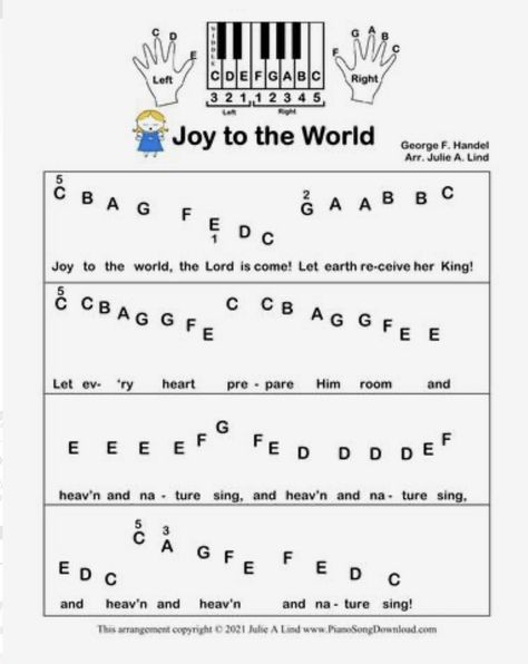 Joy To The World Piano Sheet Music, Pre Staff Christmas Piano Music, Piano Music Easy Letters, Pre Staff Piano Sheet Music, Easy Piano Hymns With Letters, Christmas Songs Piano Letters, Silent Night Piano Letters, Beginning Piano Lessons Free Printable, Piano Sheet Music Christian Songs