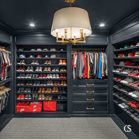 Sneakerhead Room, Custom Closet Design, Closet Built Ins, Dream Closet Design, Walk In Closet Design, Closet Design Layout, Luxury Closets Design, Men Closet, Closet Remodel