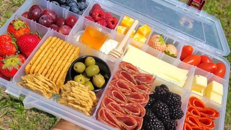 Snackle Box For Plane, Plane Snack Box Ideas, Airplane Snacks For Adults, Airplane Food Ideas, Plane Snacks, Airplane Hacks, In-flight Meal, Airplane Food, Fruit Platters