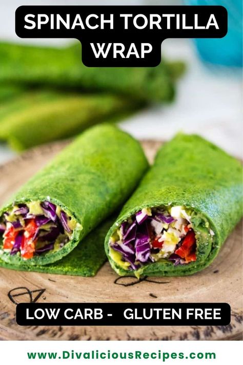 Spinach Egg Wrap Spinach Egg White Wrap, Healthy Spinach Wraps, Spinach Egg Wrap Recipe, Egg And Spinach Wrap, Spinach And Egg Wrap, Keto Spinach Wrap Recipe, Egg Spinach Wrap, Spinach Egg Tortilla, Spinach Egg Wrap