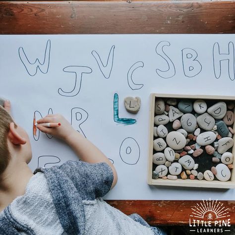 Alphabet Grab and Color Activity • Little Pine Learners Letter E Activities, Color Activity, Coloring Letters, Forest School Activities, Calming Activities, Letter Activities, Shape Puzzles, Forest School, Outdoor Learning