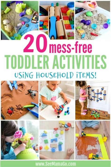 Sensory Play For Preschoolers, Free Toddler Activities, Mess Free Toddler Activities, Growth Activities, Play For Preschoolers, Indoor Toddler Activities, Keep Toddlers Busy, Activities For One Year Olds, Activities To Do At Home