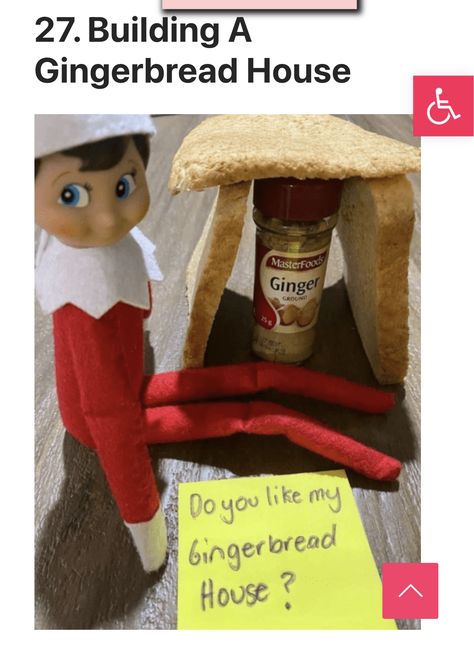 Elf Gingerbread House, Make A Gingerbread House, Elf Me, House Shelves, Awesome Elf On The Shelf Ideas, Mews House, Elf Activities, Xmas Elf, Elf House