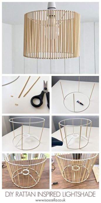 Rattan Decor Ideas, Diy Light Decor For Bedrooms, Diy Boho Bedroom Furniture, Diy Home Lamp, Boho Diy Furniture, Diy Lightshades, Diy Boho Decor Ideas Crafts, Diy Bamboo Decoration, Boho Diy Room Decor