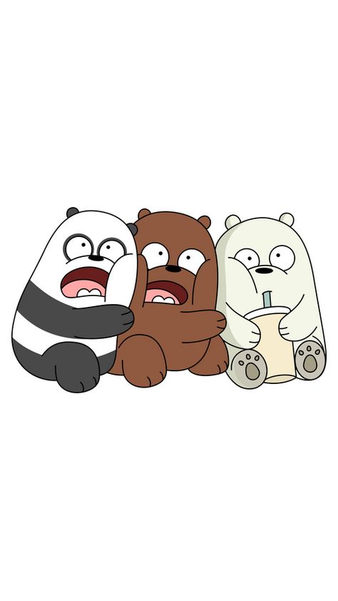 3 Bears Cartoon, Scared Cartoon, Ice Bear We Bare Bears, Three Characters, Bear Vector, Baby Bears, We Bare Bears Wallpapers, Three Best Friends, We Bear