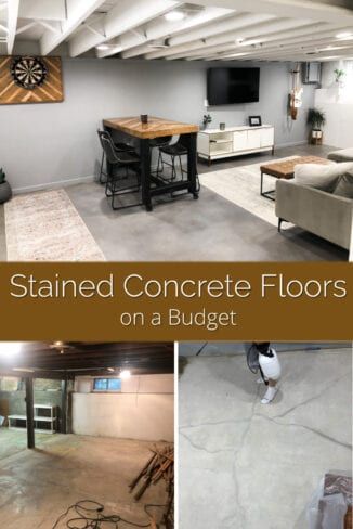 Interior Concrete Floors, Cheap Basement Remodel, Concrete Basement Floors, Rangement Art, Stained Concrete Floors, Basement Remodel Diy, Basement Laundry Room, Concrete Stained Floors, Basement Inspiration