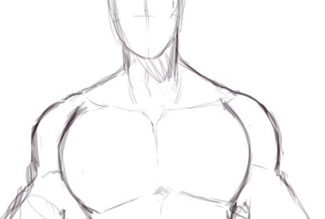 Drawing Chest Male Torso, Man Bare Chest Reference, Beefy Male Body Reference, Male Chest Anatomy Reference, Pectoral Reference, Man Chest Drawing Reference, Men Arms Reference, Men Neck Drawing, Male Shoulder Reference