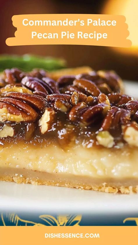 Commander’s Palace Pecan Pie Recipe – Dish Essence Custard Pecan Pie, Custard Pecan Pie Recipe, Pecan Pie Recipe Southern Living, Island Pecan Pie, Christmas Pies, Best Pecan Pie Recipe, Pecan Pie Cobbler, Best Pecan Pie, Fall Pies