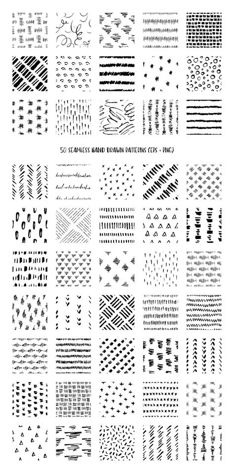 50 Hand Drawn Pen & Ink Patterns by DESIGN BY nube on @creativemarket Ink Patterns, 카드 디자인, Abstract Illustration, Hand Drawn Pattern, Zentangle Patterns, Doodle Patterns, Pen Ink, Mark Making, Pattern Drawing