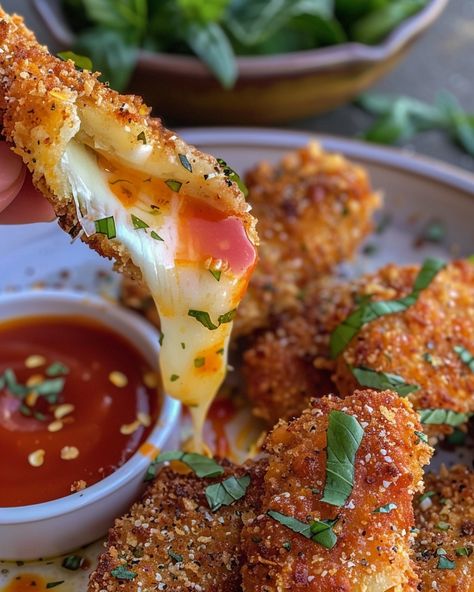 CHEESY DORITOS ENCRUSTED MOZZARELLA STICKS 🧀🌽 Ingredients: 12 mozzarella sticks 2 cups crushed Doritos (nacho cheese flavor) 1 cup all-purpose flour 2 large eggs, beaten 2 tbsp milk 1 tsp garlic powder 1 tsp onion powder Vegetable oil (for frying) Marinara sauce (for dipping) Directions: Step 1: Prepare the Mozzarella Sticks Unwrap the mozzarella sticks and place them on a baking sheet. Freeze the mozzarella sticks for at least 1 hour to ensure they hold their shape during... Mozzarella Cheese Sticks, Special Occasion Food, Food Aesthetics, Random Aesthetics, Indian Cooking Recipes, Mozzarella Sticks, Nacho Cheese, Cheese Flavor, Food Recepie