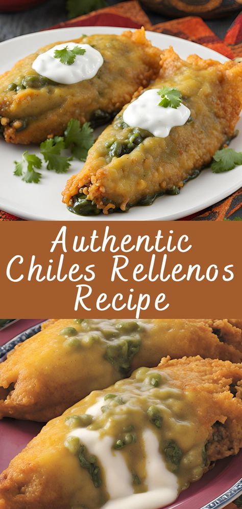 Authentic Chiles Rellenos Recipe | Cheff Recipes Chili Relleno With Meat, How To Make Chili Rellenos Recipe, Meat Stuffed Chile Rellenos, Chili Reano Recipe Chile Relleno, Mexican Chile Relleno, Chili Rellano Recipe Easy, Chile Riano Recipe, How To Make Chili Rellenos, Fried Chili Relleno Recipe