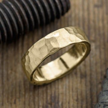 Shop our selection of unique handcrafted men's wedding rings and find the perfect wedding ring for him! Order online. Gold Mens Wedding Ring, Mens Wedding Bands Hammered, Wedding Band Hammered, Gold Mens Wedding Band, Rose Gold Mens Wedding Band, Mens Gold Wedding Band, Wedding Rings Rose Gold, Men's Wedding Ring, Maggie Sottero