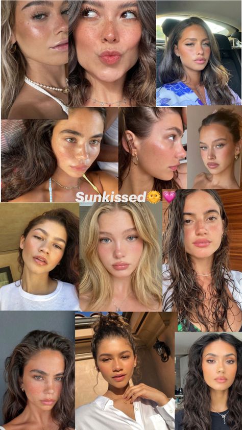 Sunkissed Makeup, Makeup Goals, Prom Makeup, Makeup Inspo, Makeup Looks, Prom, Collage, Makeup, Beauty