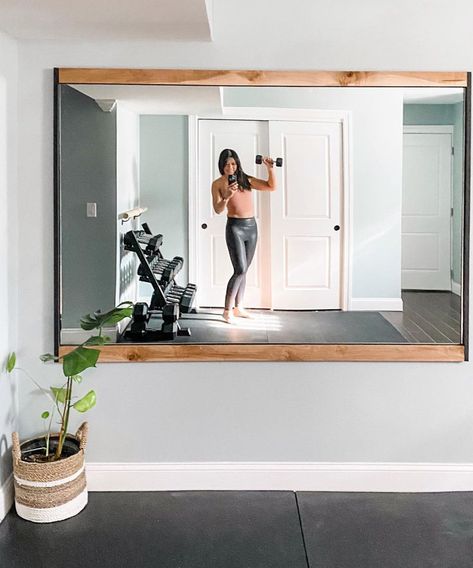 Home gym mirror ideas – 10 designs to monitor your form | Real Homes Home Gym Mirrors Diy, Home Gym Mirror Ideas, Modern Home Gym Design, Gym Mirror Wall, Home Gym Mirror, Home Gum, Modern Home Gym, Home Gym Mirrors, Modern Gym