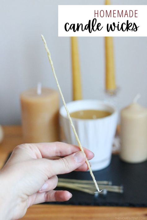 Making DIY candle wicks just makes sense if you make your own candles from scratch! It only requires a few tools, string and wax. Homemade Candle Wick, Dyi Candle, Making Candle Wicks, How To Make Candle, Make Your Own Candles, Diy Candle Wick, Make Candle, Homemade Candle, Wax Candles Diy