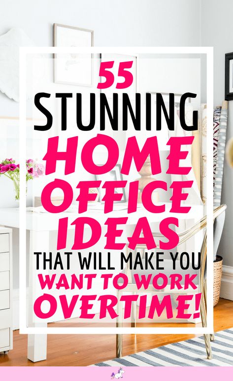 55 Small Home Office Ideas That Will Make You Want To Work Overtime | The Mummy Front Small Home Office Ideas, Work Office Decor, Small Home Offices, Home Office Ideas, Office Layout, Office Makeover, Small Home Office, Work From Home Tips, Modern Home Office