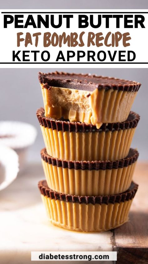 Peanut Butter Fat Bombs are a peanut butter cup and chocolate topping that are a keto fat bomb. These are used for snacking on or even breakfast item when on the keto friendly diet. This recipe takes just 5 ingredients to make. Fat Bomb Recipes, High Fat Low Carb Recipes, Dessert Mousse, Keto Peanut Butter, Ketogenic Desserts, Cookies Healthy, Fat Bomb, Fat Bomb Recipe, Low Carb Dessert