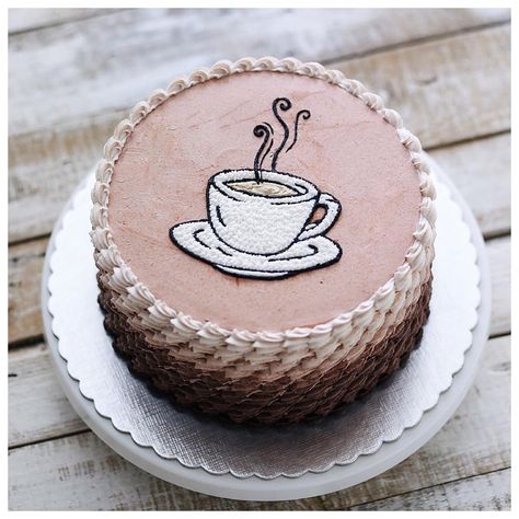 How's your coffee this morning? 😊☕️ Birth Cakes, Buttercream Flower Cake, Elegant Birthday Cakes, Chocolate Cake Decoration, Cake Decorating Designs, Cake Icing, Dessert Decoration, Holiday Cakes, Cake Designs Birthday