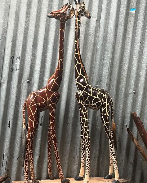 Our carefully crafted sculptures Giraffe Statue, Giraffe Sculpture, Wooden Giraffe, Giraffes Statues, Safari Decor, Nature View, Door Decoration, Animal Sculptures, Home Delivery