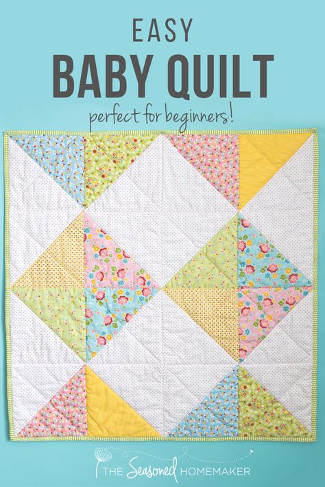 Simple Quilting Pattern, Amy Smart Quilt Patterns, Quilt Patterns That Showcase Fabric, Quick Scrap Quilts, Color Block Quilt Pattern, Quilt Boarders Patterns, Children Quilts Ideas, How To Make A Baby Quilt, Girl Baby Quilts Patterns