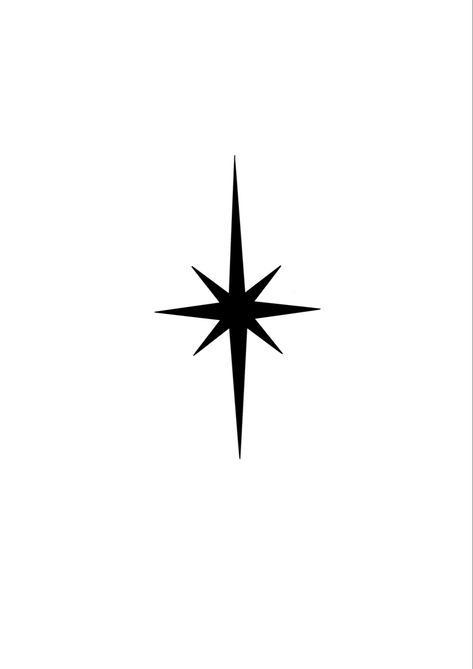 Star Shoulder Tattoo Men, Solid Star Tattoo, Hollow Star Tattoo, Small Black Star Tattoo, Star Ornament Tattoo, Art Deco Star Tattoo, 8 Point Star Tattoo, 4 Point Star Tattoo, Ornamental Star Tattoo