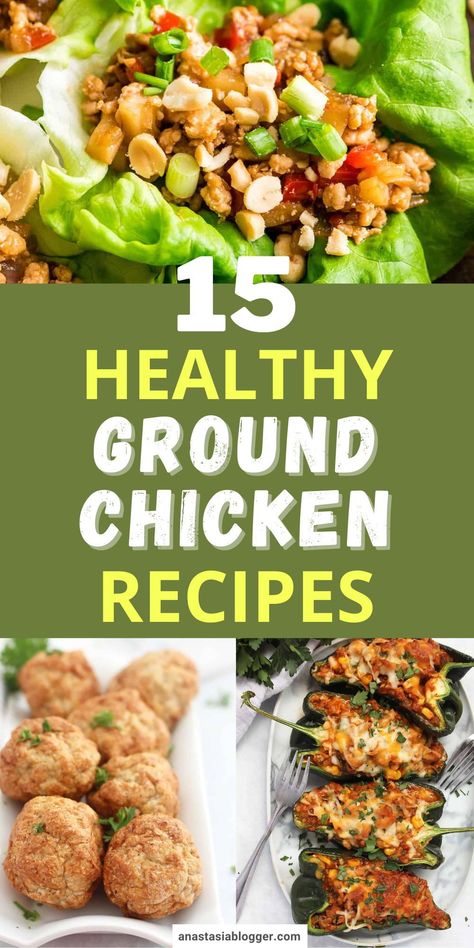 What can you do with ground chicken? Here are 15 healthy ground chicken recipes everyone at the dining table will love! #groundchicken #chickenrecipes #dinnerrecipes Healthy Ground Chicken Recipes, Healthy Ground Chicken, Ground Chicken Recipes Healthy, Tastiest Recipes, Ground Turkey Recipes Healthy, Healthy Ground Turkey, Chicken Meatball Recipes, Clean Eating Chicken, Chicken Breakfast