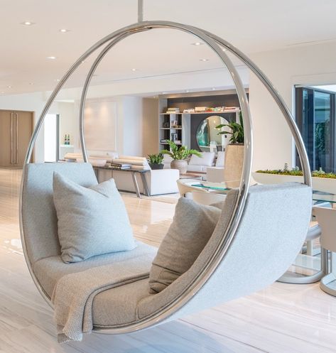 Swing Chair, Bloxburg House, Dream House Decor, Residential Interior, Swinging Chair, Dream Home Design, Decoration Design, House Inspiration, Hanging Chair