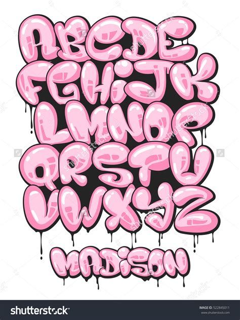 Graffiti Bubble Letters, Bubble Alphabet, Graffiti Alphabet Styles, Alphabet Graffiti, Alfabet Font, Tattoo Graffiti, Graffiti Lettering Alphabet, Graffiti Art Letters, Graffiti Text