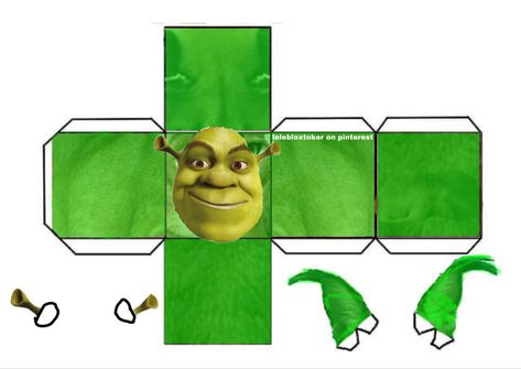 Shrek Papercraft, Shrek Crafts, Papercrafts Templates, Paper Character, Papercraft Templates Printables, Character Shapes, Moving Wallpapers, Papercraft Templates, Paper Cutout