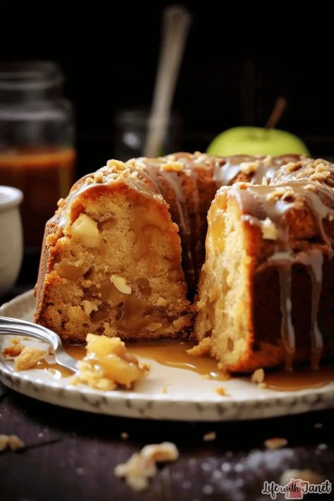 Apple Bundt Cake With Caramel Glaze, Apple Carmel Bunt Cake, Apple Pound Cake Bundt Pans, Best Apple Bundt Cake Recipe Ever, Spiced Bundt Cake With Apple Caramel Sauce, Spiced Apple Bundt Cake, Carmel Apple Bundt Cake Recipe, Apple Sauce Bundt Cake, Apple And Cream Cheese Bundt Cake With Carmel Pecan Topping