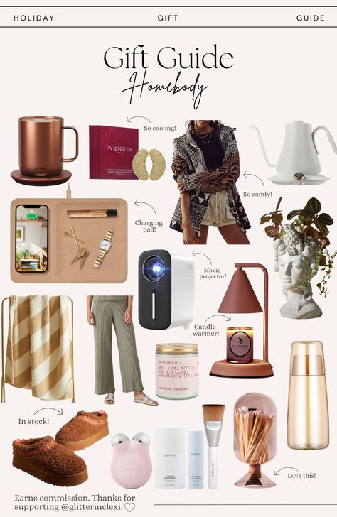 Gifts for the Homebody - Gifts for Staying Cozy at Home - GLITTERINC.COM Cozy Gifts For Her, Homebody Gifts For Women, Homebody Gift Guide, Classy Gifts For Women, Cozy Gifts For Women, Gifts For People Who Have Everything, Unisex Gift Ideas For Adults, Christmas List Ideas For Women, Homebody Gifts