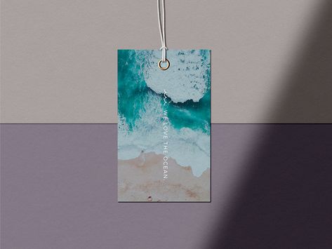 Ocean Packaging Design, Swimwear Packaging Ideas, Swimwear Packaging, Swimwear Branding, Apparel Packaging, Clothing Labels Design, Hang Tag Design, Flower Logo Design, Clothing Packaging