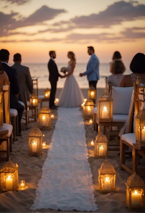 27 Small Wedding Ideas for an Intimate and Memorable Day Beach Wedding Winter, Sunset Wedding On The Beach, Beach Wedding Small Ceremony, Mini Beach Wedding, Oceanfront Wedding Decor, Glamorous Beach Wedding, Small Simple Beach Wedding, Diy Small Wedding Ideas, Small Beach Elopement Ceremony