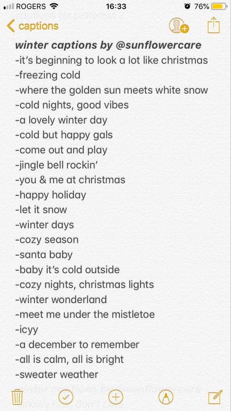 Sweater Pictures Instagram, Christmas Instagram Pictures Captions, Quotes For Snow Pictures, Sweater Captions Instagram, Random Story Captions, Snow Aesthetic Caption, Captions For Hot Chocolate, Hot Bios Ideas, Cold Ig Captions